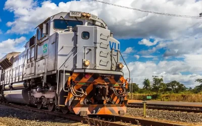 Foram cedidas quatro locomotivas similares à da foto para a operação do novo trecho turístico • Divulgação